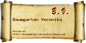 Baumgarten Veronika névjegykártya